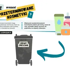 Gdzie wyrzucić zużyty tusz do rzęs? Przeterminowane kosmetyki, w tym tusze, trafiają do odpadów zmieszanych.