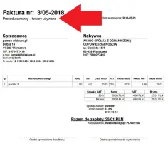 Jak prawidłowo wypełnić fakturę VAT marża w formacie PDF - kompletny wzór