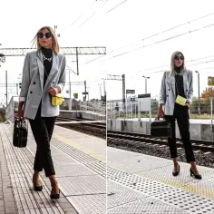 Stylizacje z szarą marynarką: Modne i eleganckie propozycje dla każdej sylwetki