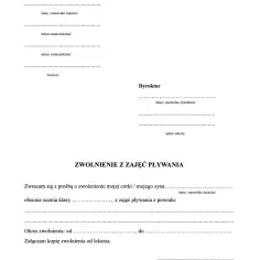 Jak napisać zwolnienie z basenu? Wzór i porady dla rodziców