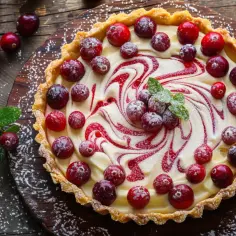 Tarta z żurawiną i białą czekoladą: słodko-kwaśny raj na Twoim talerzu