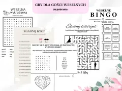 Gry weselne: wykreślanka, bingo, labirynt i quiz "Zgadnij kto?". Idealne quiz weselny pytania dla gości, by rozkręcić zabawę!