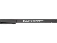 En svart Würth permanent tuschpenna med texten "Permanent Marker F" och artikelnummer.