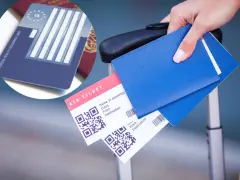 Gotowe do podróży! Paszporty, bilety lotnicze i karta EKUZ dla dziecka w ręku.