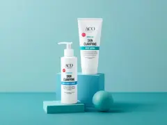 ACO Spotless Skin Clarifying Face & Body Cleanser och Body Lotion. Hjälper mot finnar på kroppen för en klarare hud.