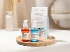Sérums Aroma-Zone : Vitamine C 10% & Astaxanthine pour l'éclat, et Acide Hyaluronique 3.5% pour hydrater. Un duo pour une peau radieuse.