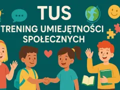 Dzieci uczą się budować relacje podczas treningu umiejętności społecznych. Uśmiechy, podania dłoni i symbole przyjaźni.