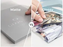 Porównanie: papier matowy, elegancki i subtelny, kontra papier błyszczący, pełen życia i kolorów. Wybór zależy od efektu, jaki chcesz osiągnąć.