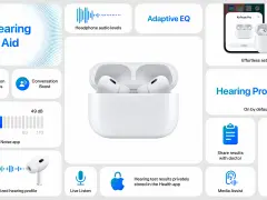Słuchawki bezprzewodowe jako aparat słuchowy: funkcje Conversation Awareness, Conversation Boost, Hearing Protection i Hearing Test.
