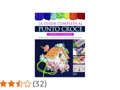 Guida completa al punto croce, con immagini di progetti, fili colorati e un uccellino su una casetta. Impara come incorniciare un ricamo punto croce.