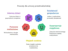 Intercyza chroni interesy dzieci, majątek osobisty, zapobiega dysproporcji majątkowej, chroni działalność gospodarczą i jest ważna przy ponownym małżeństwie.