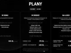 Porównanie planów Starlink: "W domu" za 335 zł, "W drodze" od 175 zł, "Na łodzi" od 1384 zł. Sprawdź, ile kosztuje Starlink dla Ciebie.