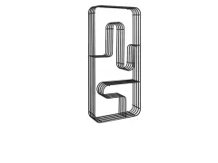 Svart, stilren AYTM tidningsställ i metall med en unik, böljande design som påminner om en kaktus. Perfekt för att förvara tidningar och magasin.