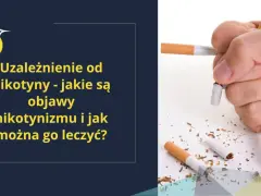 Dłoń miażdży papierosy, symbolizując walkę z uzależnieniem od nikotyny i objawami nikotynizmu.