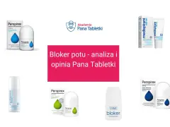 Różne rodzaje blokerów potu: Perspirex, Medispirant, Ziaja. Analiza i opinia Pana Tabletki.