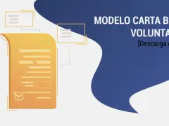 Modelo de carta de baja voluntaria laboral. Descarga gratis. Documento con texto y marca de verificación.