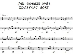 Jak dobrze nam zdobywać góry chwyty - proste akordy dla każdego