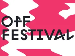 Logo OFF FESTIVAL z falistym, różowym tłem. Czekamy na ogłoszenie lineupu!