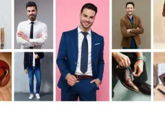 Różnorodne propozycje na styl mężczyzny: od casualowych t-shirtów po eleganckie garnitury i akcesoria.