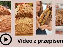 Chlebek bananowy kwestia smaku. Pokrojony bochenek z orzechami i banany do przepisu.