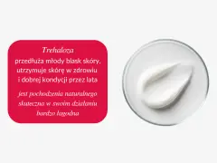Trehaloza przedłuża młody blask skóry, utrzymuje ją w zdrowiu i dobrej kondycji. Jest pochodzenia naturalnego, skuteczna i łagodna.