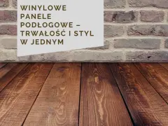 Winylowe panele podłogowe – trwałość i styl w jednym. Drewniana podłoga i ceglana ściana tworzą przytulne wnętrze.