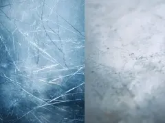 Close-up of a scratched surface, showing fine lines and cracks. This texture might make you wonder, does plexiglass shatter?