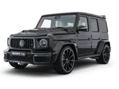 Czarny Brabus G klasa GV12 z karbonowymi elementami i masywnymi felgami. Potężny SUV gotowy na każde wyzwanie.