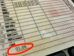 Fragment prawa jazdy z datą 01.06. Czy to termin ważności, po którym potrzebny jest lekarz do przedłużenia prawa jazdy?