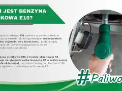 Tankowanie benzyny bezołowiowej E10, która zawiera do 10% bioetanolu. #PaliwoE10.