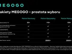 Porównanie pakietów MEGOGO: Startowy, Optymalny i Maksymalny. Sprawdź, który pakiet MEGOGO najlepiej odpowiada Twoim potrzebom.