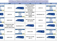 Tabella di preparazione mezza maratona con allenamenti settimanali: lunghi, intervalli, rigeneranti e fartlek.
