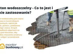 Pracownicy wylewają beton w8 na zbrojenie. Beton wodoszczelny chroni konstrukcje podziemne przed wilgocią.