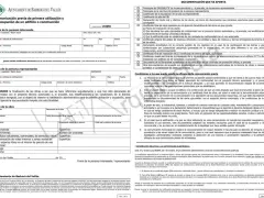 Formulario del Ayuntamiento de Barberà del Vallès para la comunicación previa de primera utilización y ocupación de un edificio, solicitando la **cédula de habitabilidad**.