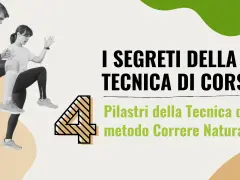 Uomo e donna in allenamento per la corsa balzata. I segreti della tecnica di corsa e i pilastri del metodo Correre Naturale.