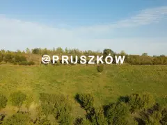Napis "Pruszków" na tle zielonego wzgórza. Zastanawiasz się nad cenami mieszkań Pruszków?