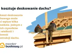 Ile kosztuje deskowanie dachu? Wielkość i złożoność konstrukcji wpływają na cenę. Monterzy pracują na budowie.
