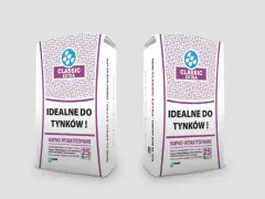 Dwie torby wapna budowlanego Classic Extra, idealnego do tynków. Produkt wapno hydratyzowane.