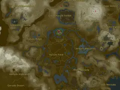 Mapa de Hyrule con la ubicación de todos los santuarios de Zelda TotK.
