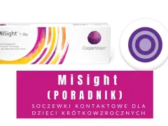 Soczewki MiSight 1 day dla dzieci z krótkowzrocznością. Pomagają zarządzać wadą wzroku.
