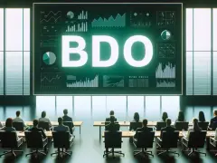 Sala konferencyjna z ekranem BDO i wykresami. Dyskusja o ustawie z dnia 14 grudnia 2012 r. o odpadach.