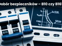 Trzy wyłączniki nadprądowe: B10, B16 i C16. Jaki bezpiecznik do oświetlenia wybrać? Wybór zależy od obciążenia.