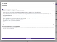 Configura tu software para videollamadas. Un agente de IA te ayuda a gestionar preguntas y ofrecer soluciones.