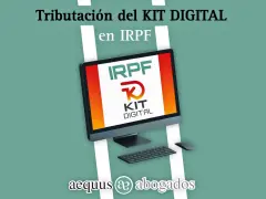 La tributación del KIT DIGITAL en IRPF explicada en un ordenador.