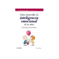 Portada de libro "Cómo desarrollar la inteligencia emocional de los niños". Dos niños comparten un globo, ilustrando la inteligencia emocional infantil.
