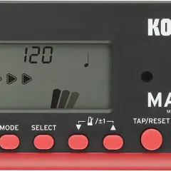 Appareil pour battre la mesure musique Korg MA-2, affichant 4/4 et 120 BPM. Idéal pour garder le rythme.