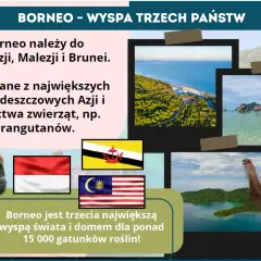 Borneo, trzecia największa wyspa świata, słynie z lasów deszczowych i orangutanów. Należy do Indonezji, Malezji i Brunei.
