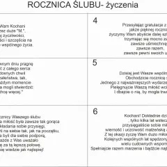 Życzenia na 50 rocznicę ślubu: miłość, szczęście, wzajemność i wspólne marzenia.