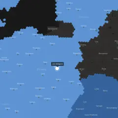 Mapa pokazuje zasięg Starlink w Europie. Obszary niebieskie oznaczają dostępność usługi, a czarne - brak.