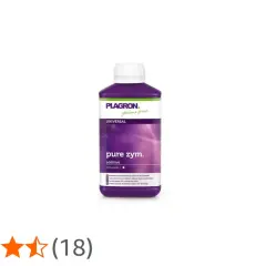 Flacone di Plagron Pure Zym, un additivo universale che, come il cannazym, migliora l'assorbimento dei nutrienti.